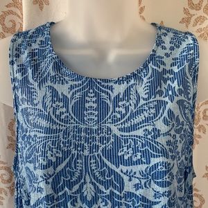 Michael Kors fancy silver striped top M